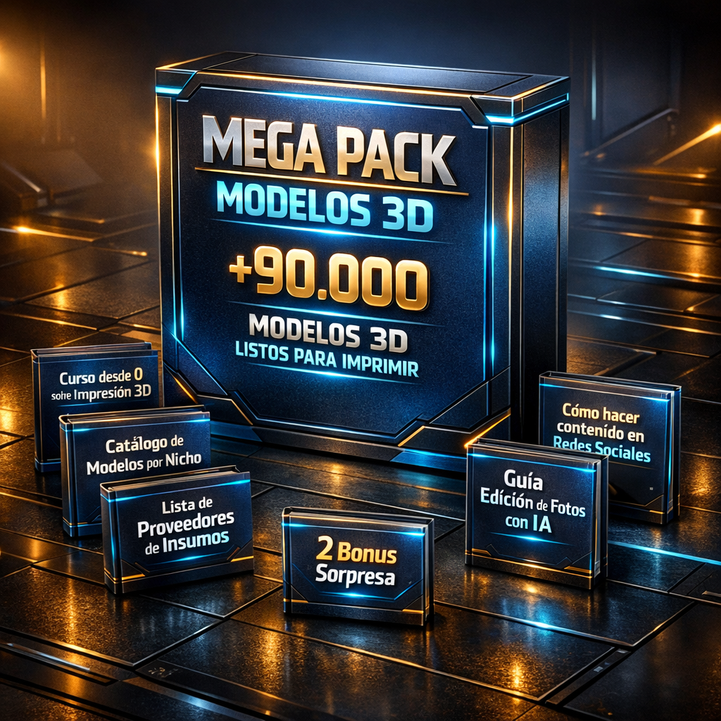 PACK EMPRENDEDOR IMPRESIÓN 3D + BONUS DE REGALO